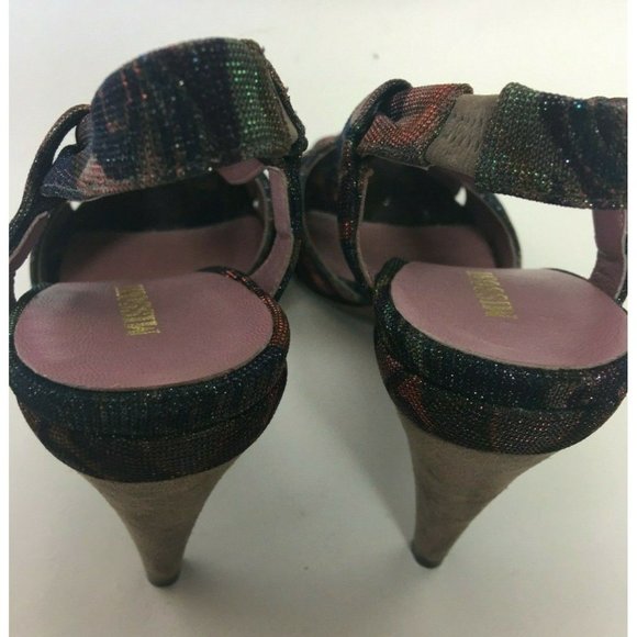 Missoni Luxurious Heels Open Toe Shiny Multicolor Sandals Shoes Heels Sz 39 (8) - Picture 8 of 12
